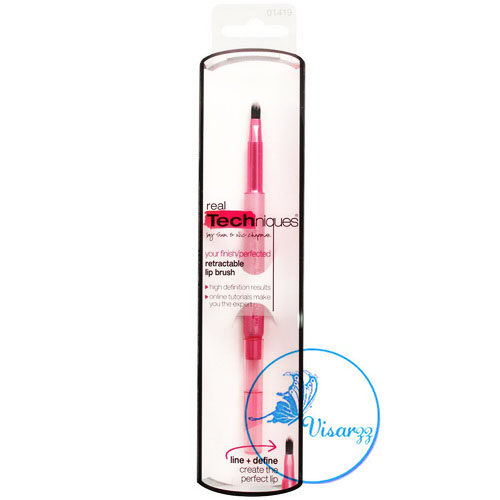 Real Techniques Your Finish/Perfected Retractable Lip Brush แปรงสำหรับทาลิปขนาดพอเหมาะ