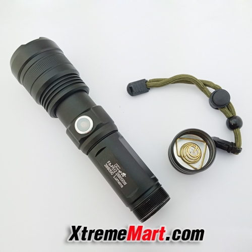 ชุดไฟฉายซูม Ultrafire P512 หลอด T9 4 Chip 1800LM แสงขาว 5 โหมด USB rechargeable zoom flashlight