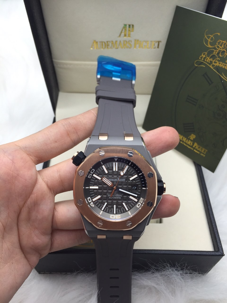 นาฬิกา Audemars Piguet Royal Oak Offshore ตัวเรือนสีเทา เกรด Mirror ดีไซน์สปอร์ต