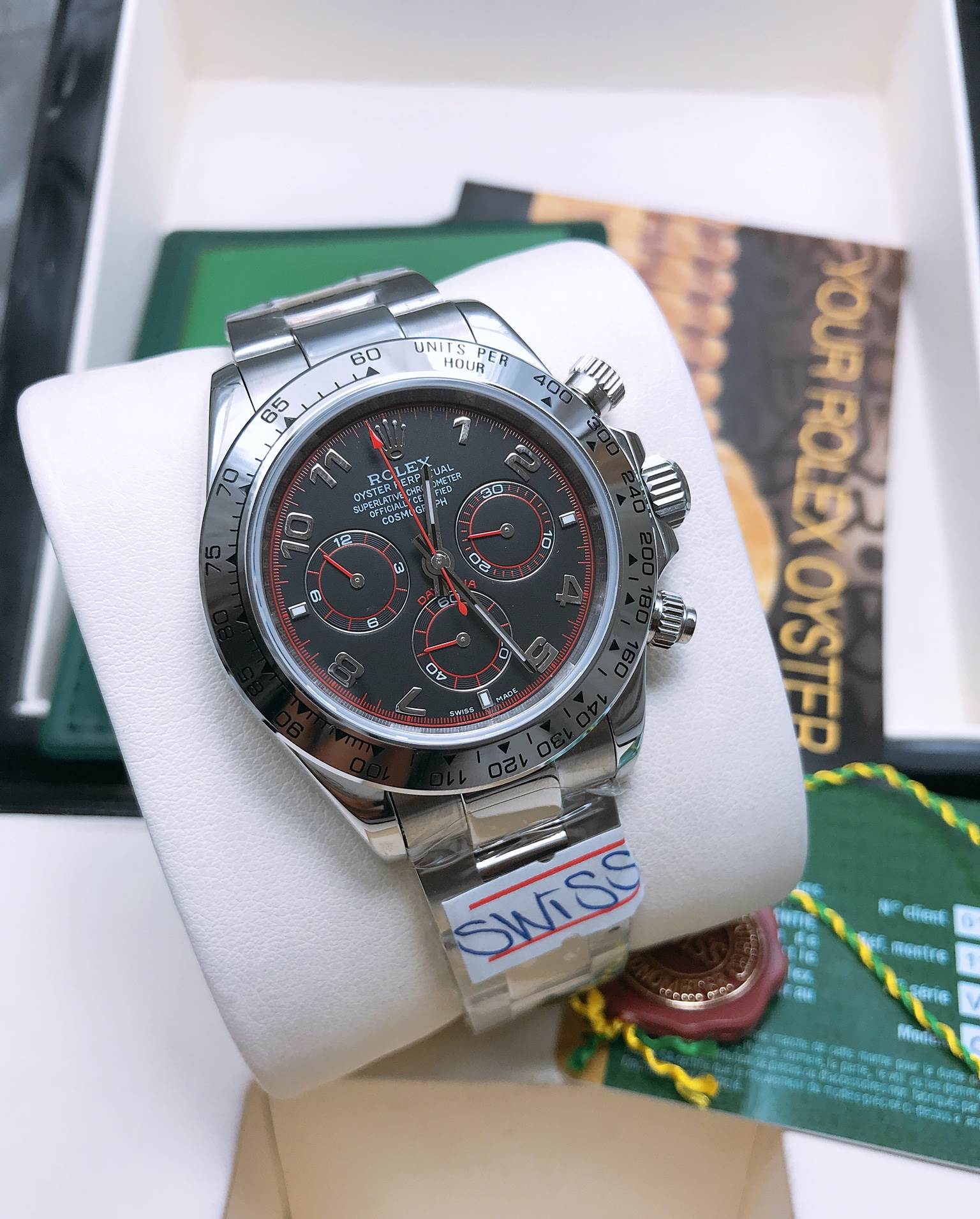 นาฬิกา Rolex Cosmograph Daytona Black Dial Ceramic 116509 Swiss Grade