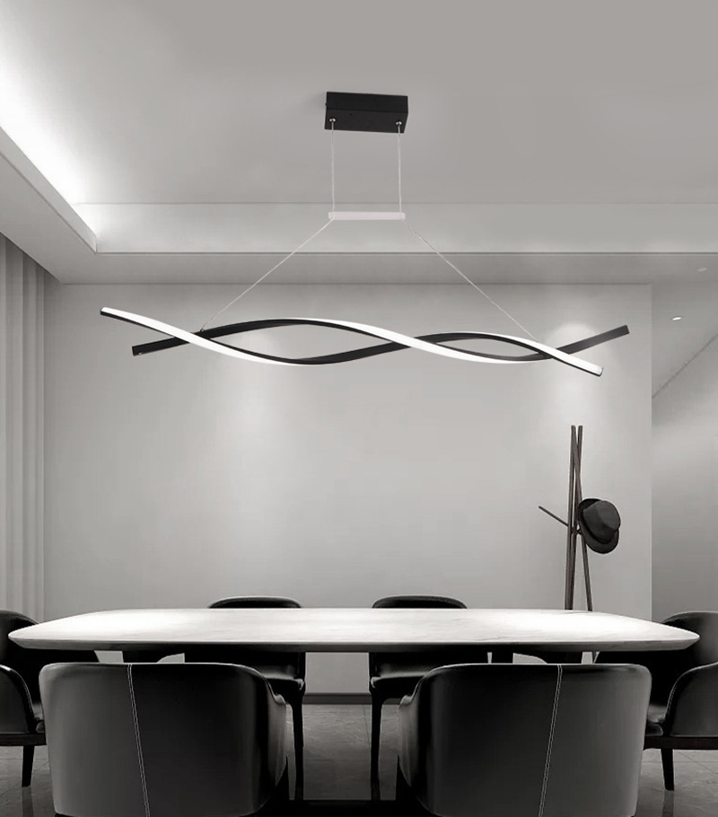 โคมไฟแขวนเพดานสไตล์โมเดิร์นลายเกลียวลม wind bar [YF-19009]