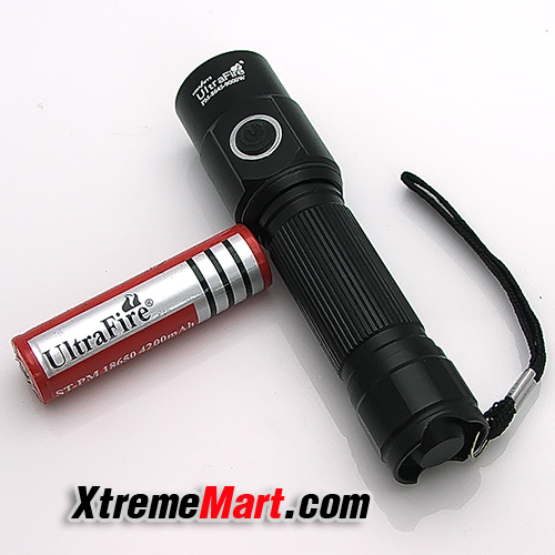ชุดเซตไฟฉาย UltraFire รุ่น CREE 8645 9000LM 3 Mode LED Flashlight 1 x 18650