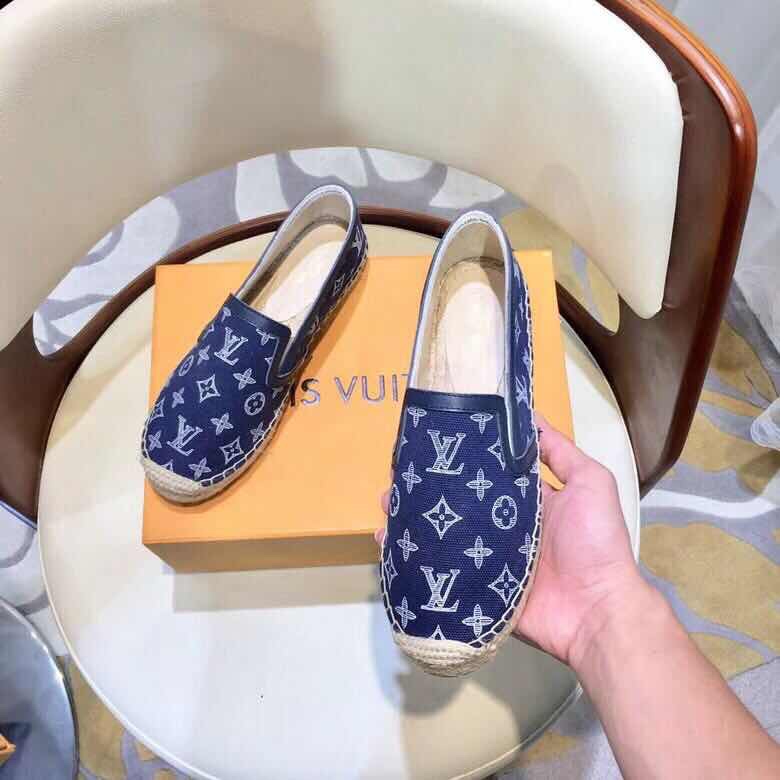 รองเท้า lv espadrilles ผู้หญิง มีหลายแบบหนังแท้