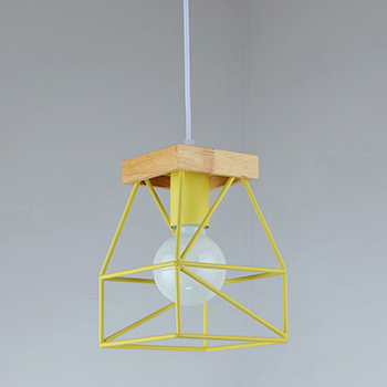 เฟลิก (Felix) โคมไฟเส้นลวดดัด หัวไม้ แขวนเพดาน โคมไฟขนาดเล็ก