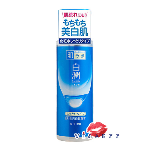 (ขวดฟ้าป้ายน้ำเงิน) Hada Labo Shirojyun Arbutin Whitening Lotion Rich 170mL สูตรเพิ่มความชุ่มชื้น สำหรับผิวธรรมดา - ผิวแห้ง ให้ผิวขาวใส ลดจุดด่างดำ พร้อมให้ความชุ่มชื้น
