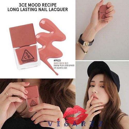 3CE Mood Recipe Long Lasting Nail Lacquer # PK23 ยาทาเล็บสีสวย ติดทนนาน