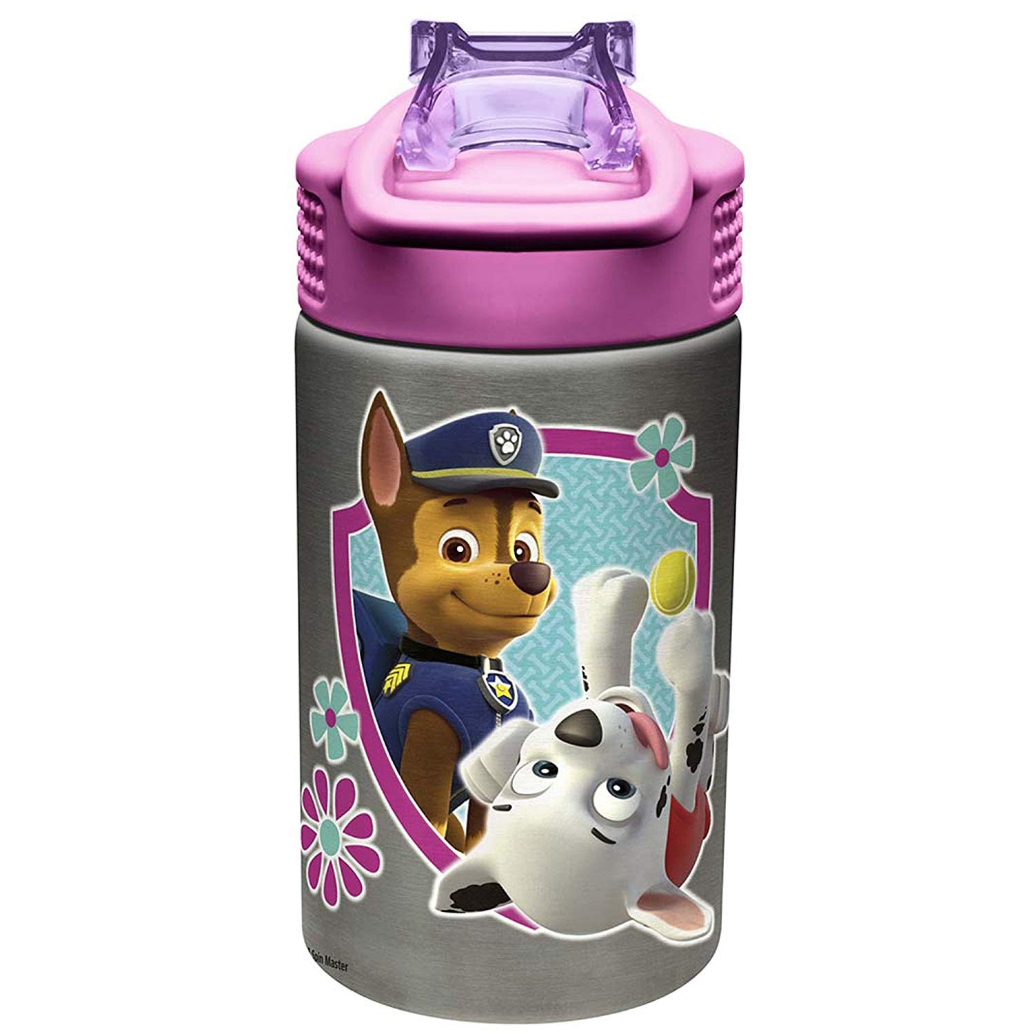 กระติกน้ำสเตนเลสพร้อมหลอดดื่ม Zak! Paw Patrol Stainless Steel Reusable Water Bottle (Pink)