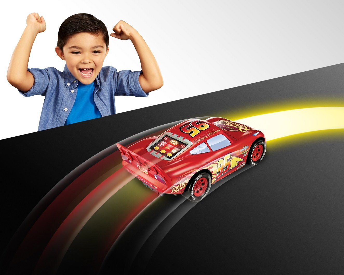 รถบังคับแบบไร้รีโมทสุดเจ๋ง Disney Lightning McQueen Tech Touch Vehicle