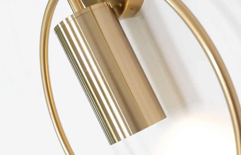 โคมไฟติดผนังภายในทรงกระบอกมีห่วงวงกลม 28x33cm [YY-0923]