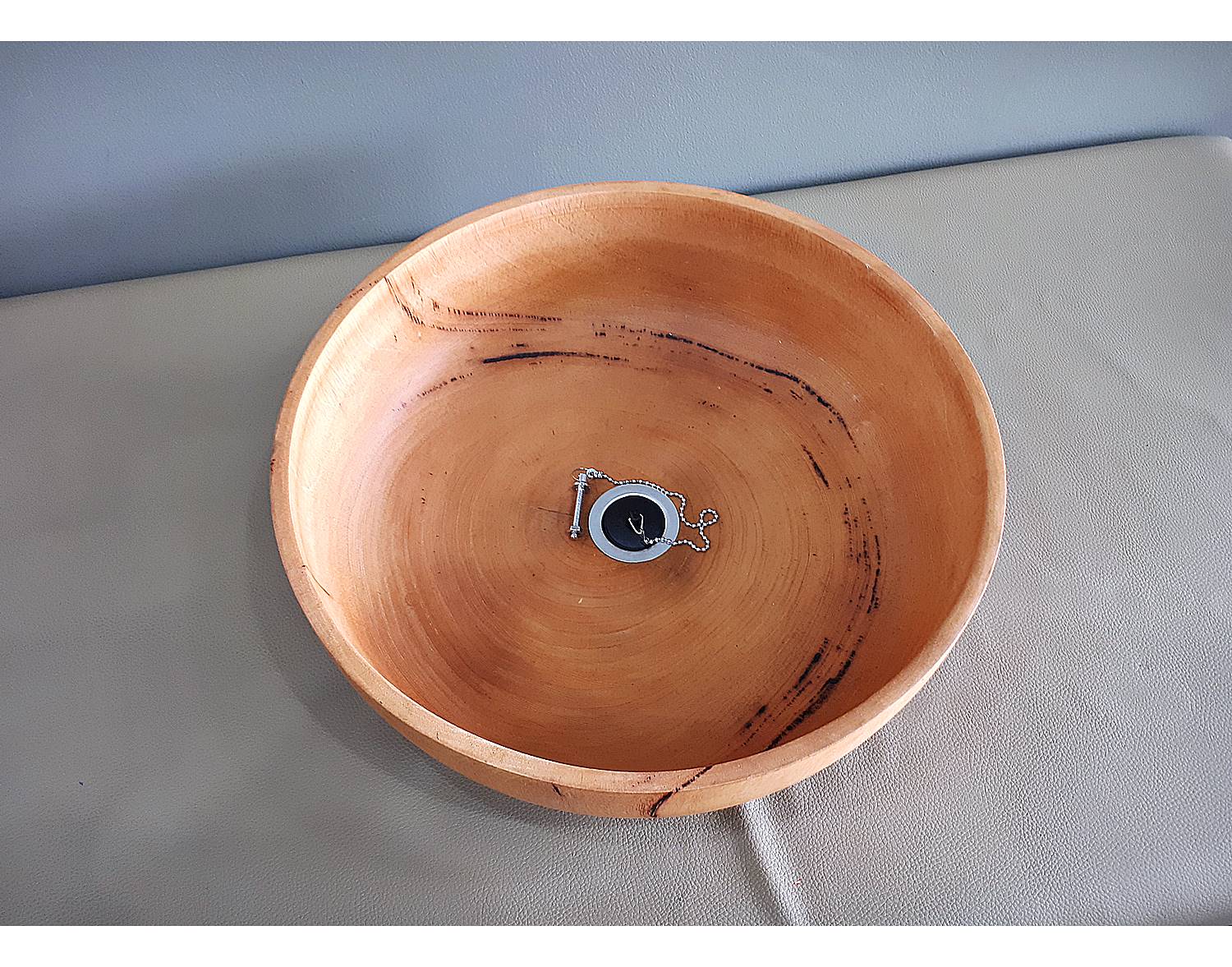 อ่างไม้ สปาร์ ล้างมือ ล้างหน้า ล้างเท้า (ไม้มะม่วง ขนาด16นิ้ว) สีเนื้อไม้สีครีม (ขายปลีก ขายส่ง)