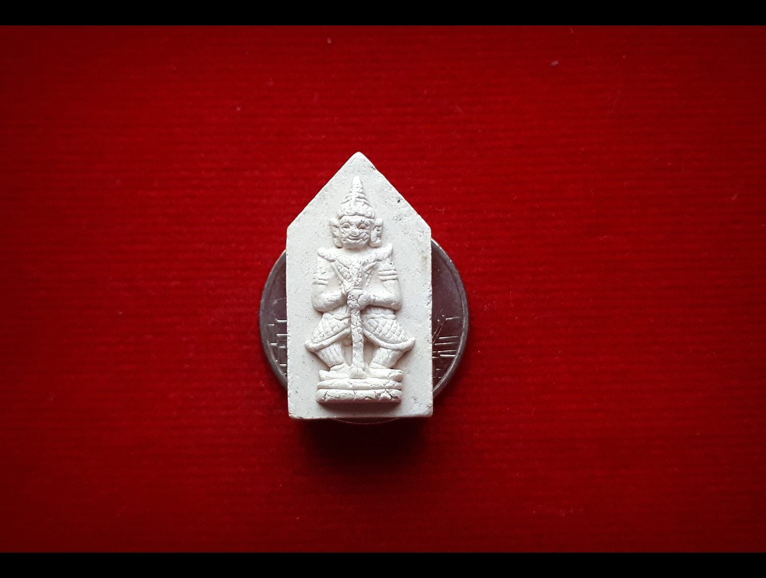 ท้าวเวสสุวรรณ (ท้าวกุเวร หรือ ไฉ่ชิงเอี๊ย) (องค์ขนาดเล็กจิ๋ว) เนื้อผง หลวงพ่อหนุน วัดพุทธโมกข์