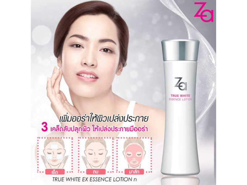 (ฉลากไทย 150mL) Za True White Essence Lotion 150mL เอสเซ้นส์น้ำตบเพิ่มความชุ่มชื้น สำหรับคนผิวแห้ง เอสเซ้นส์น้ำตบแบบ 3-in-1 มอบความกระจ่างใสเพียงชั่วข้ามคืน