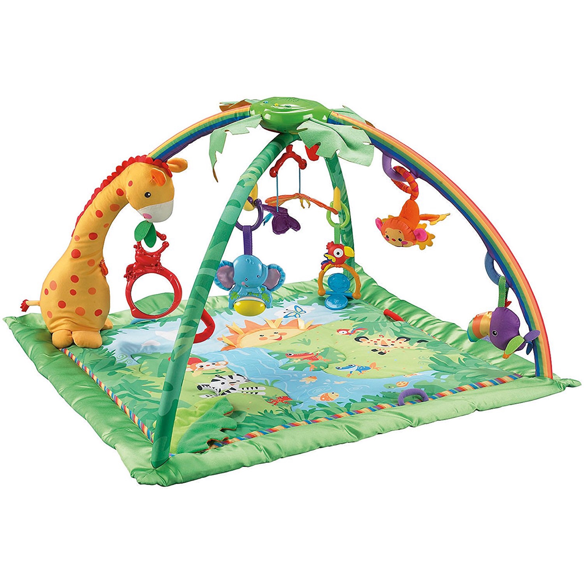 เพลย์ยิมเสริมพัฒนาการ Fisher-Price Rainforest Melodies & Lights Deluxe Gym