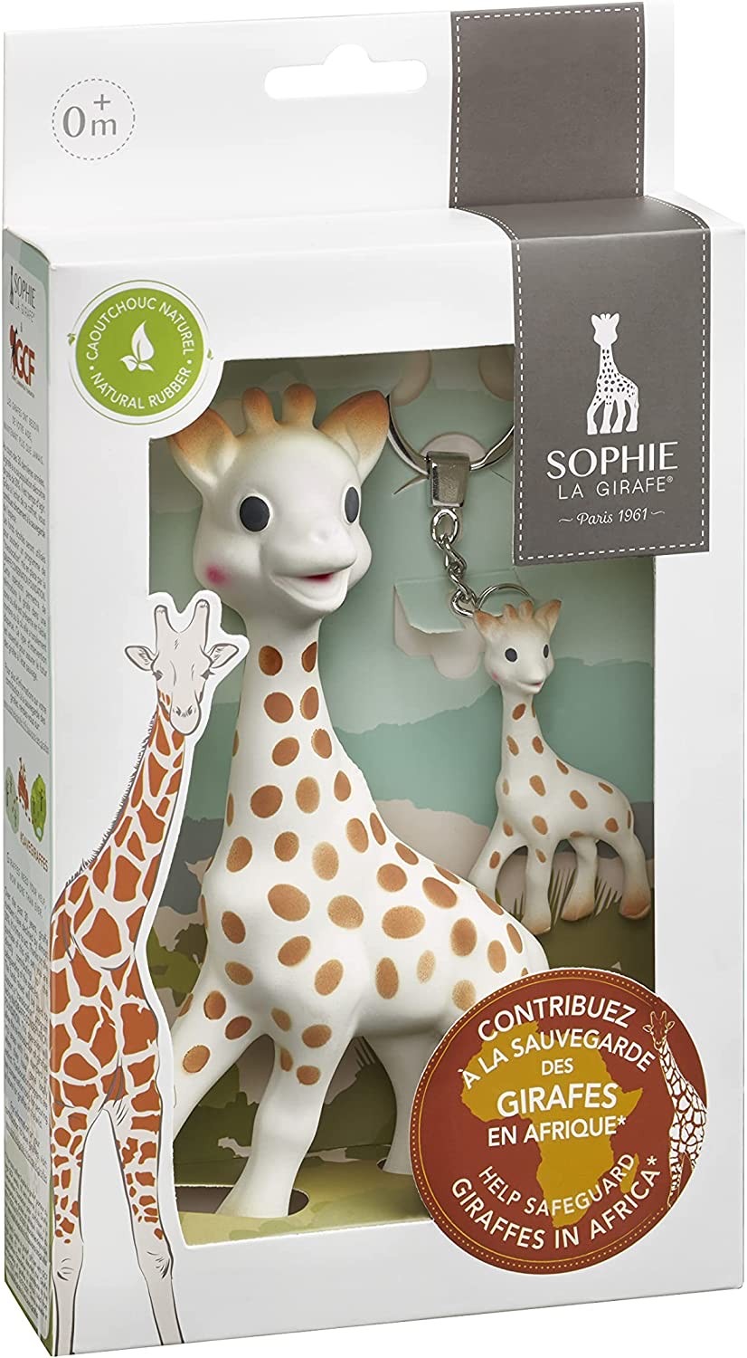 ยางกัดยีราฟโซฟีปลอดสารพิษพร้อมพวงกุญแจ Sophie la Girafe X GCF (Giraffe Conservation Foundation)