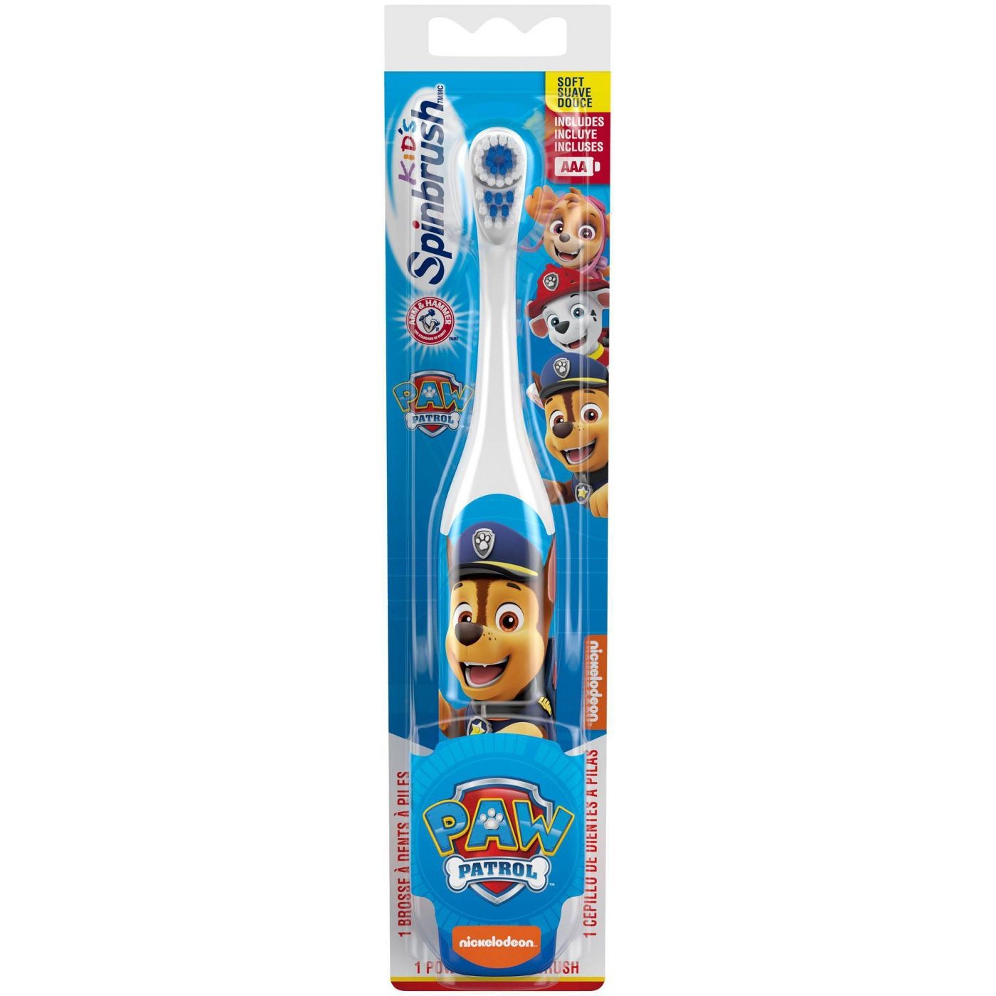 แปรงสีฟันอัตโนมัติสำหรับเด็ก Arm & Hammer Spinbrush Kids Paw Patrol Chase Battery Toothbrush