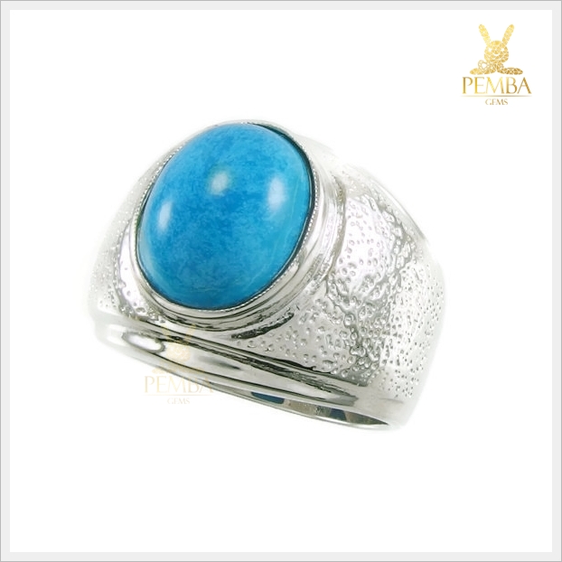 แหวนเทอร์คอยส์แท้ อัญมณีฟ้าเขียว ปกป้องภยันอันตรายต่างๆ แหวนพลอยแท้