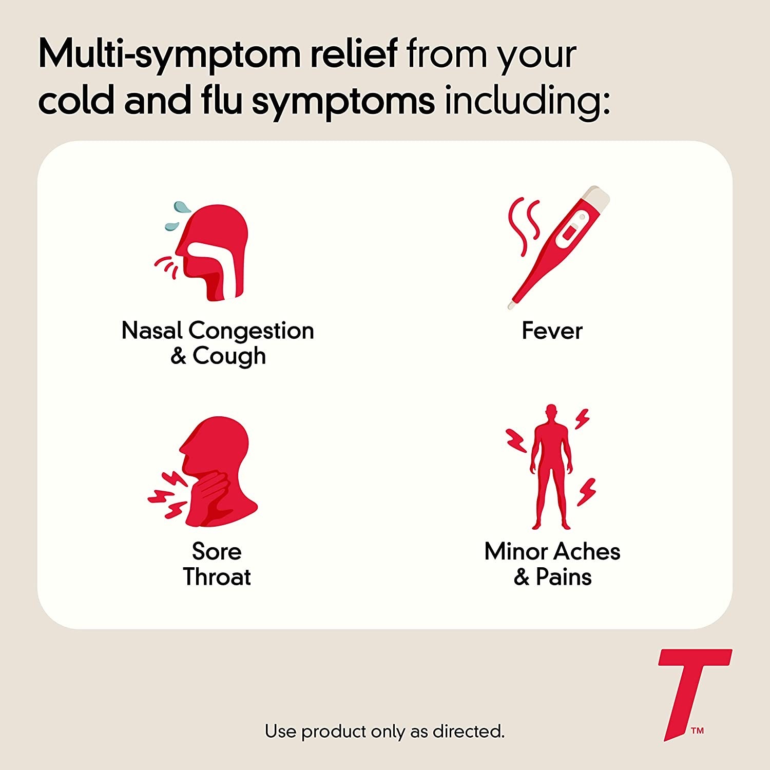 ยาบรรเทาอาการหวัดและไข้หวัดสูตรเข้มข้น TYLENOL Cold + Flu SEVERE Day & Night Time Relief (Total 24 Caplets)