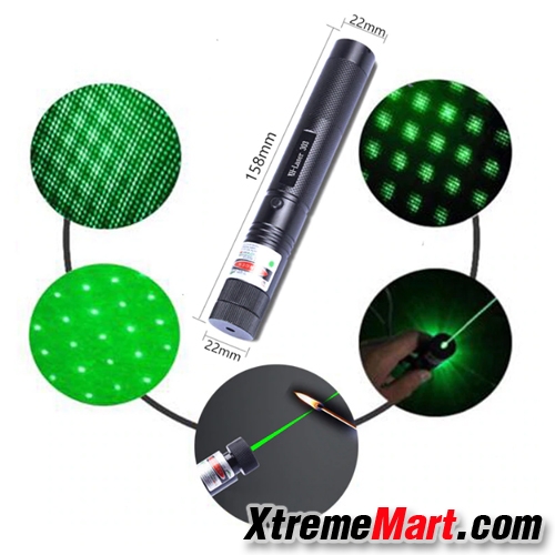 เลเซอร์ แสงสีเขียว Laser-303 ความยาวคลื่น 532nm Laser Pointer พร้อมแบตและเครื่องชาร์จ