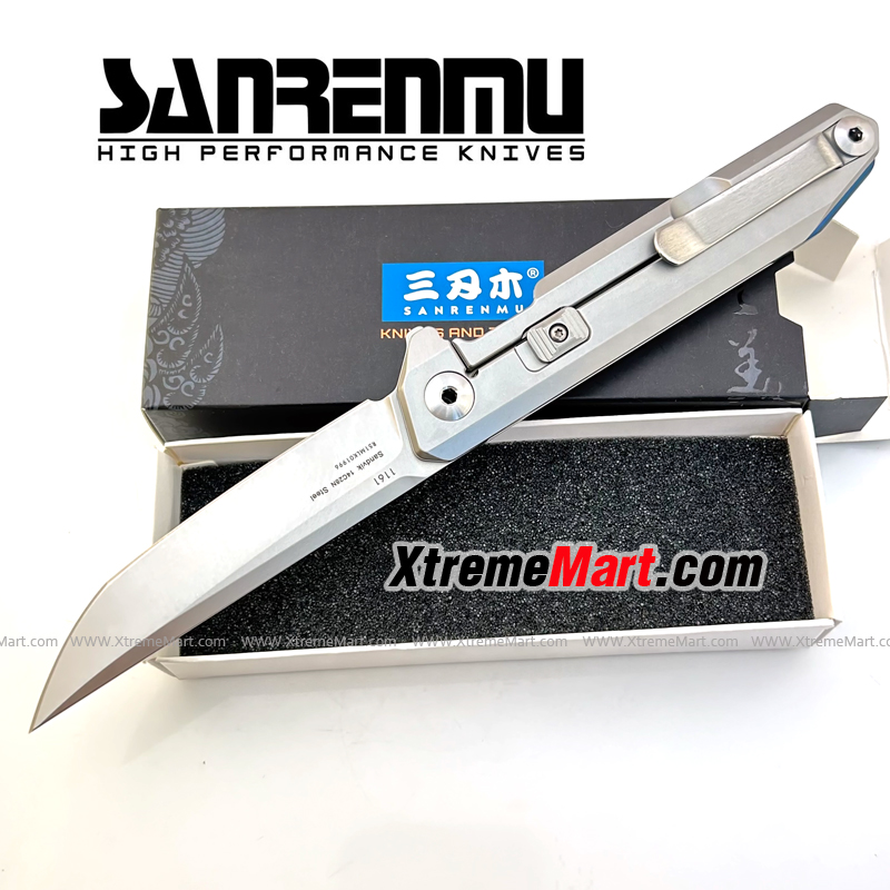 มีดพับ Sanrenmu รุ่น1161 ใบมีดสแตนเลสแข็งพิเศษ 14C28N จุดหมุนตลับลูกปืน(Ball Bearing) เปิด-ปิดลื่นมาก