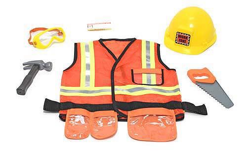 ชุดแฟนซีคอสตูมพร้อมอุปกรณ์สุดน่ารัก Melissa & Doug Construction Worker Role Play Costume Set