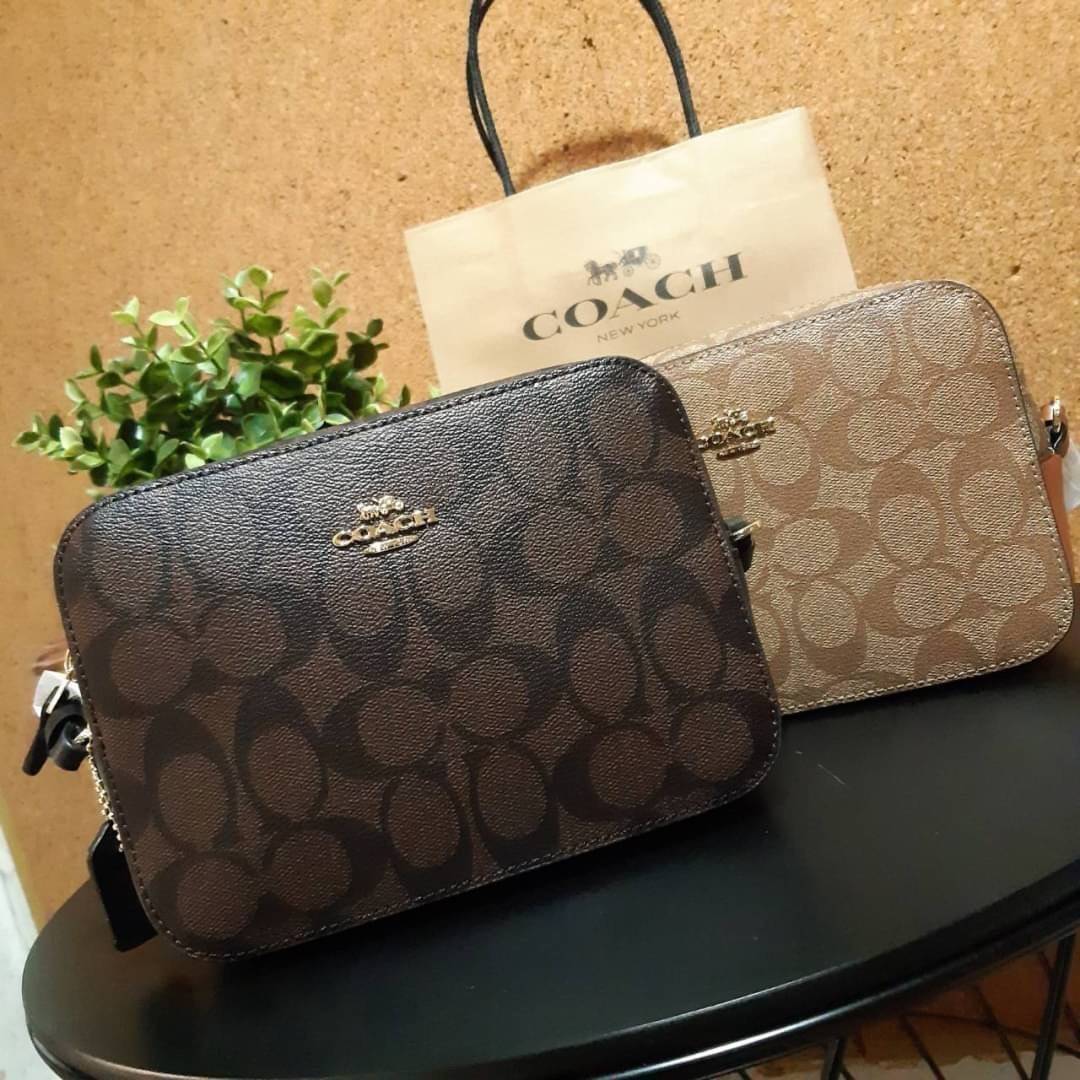 COACH 91677 MINI CAMERA BAG IN SIGNATURE CANVAS (แอดไลน์ก่อนสั่งซื้อ)