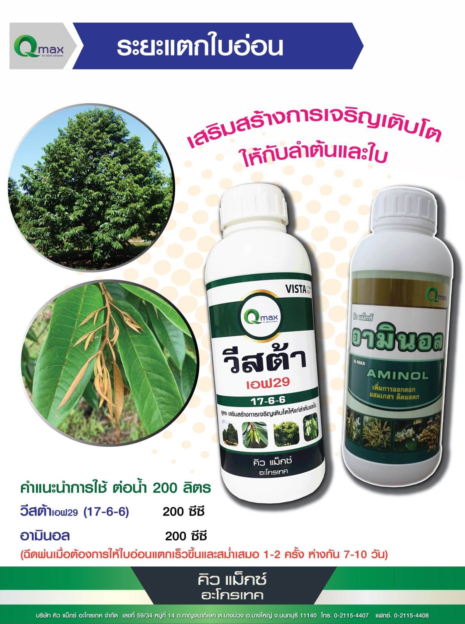 วีสต้าปุ๋ยเหลวสูตรดึงใบ 17-6-6 ขนาด 1000 มล.
