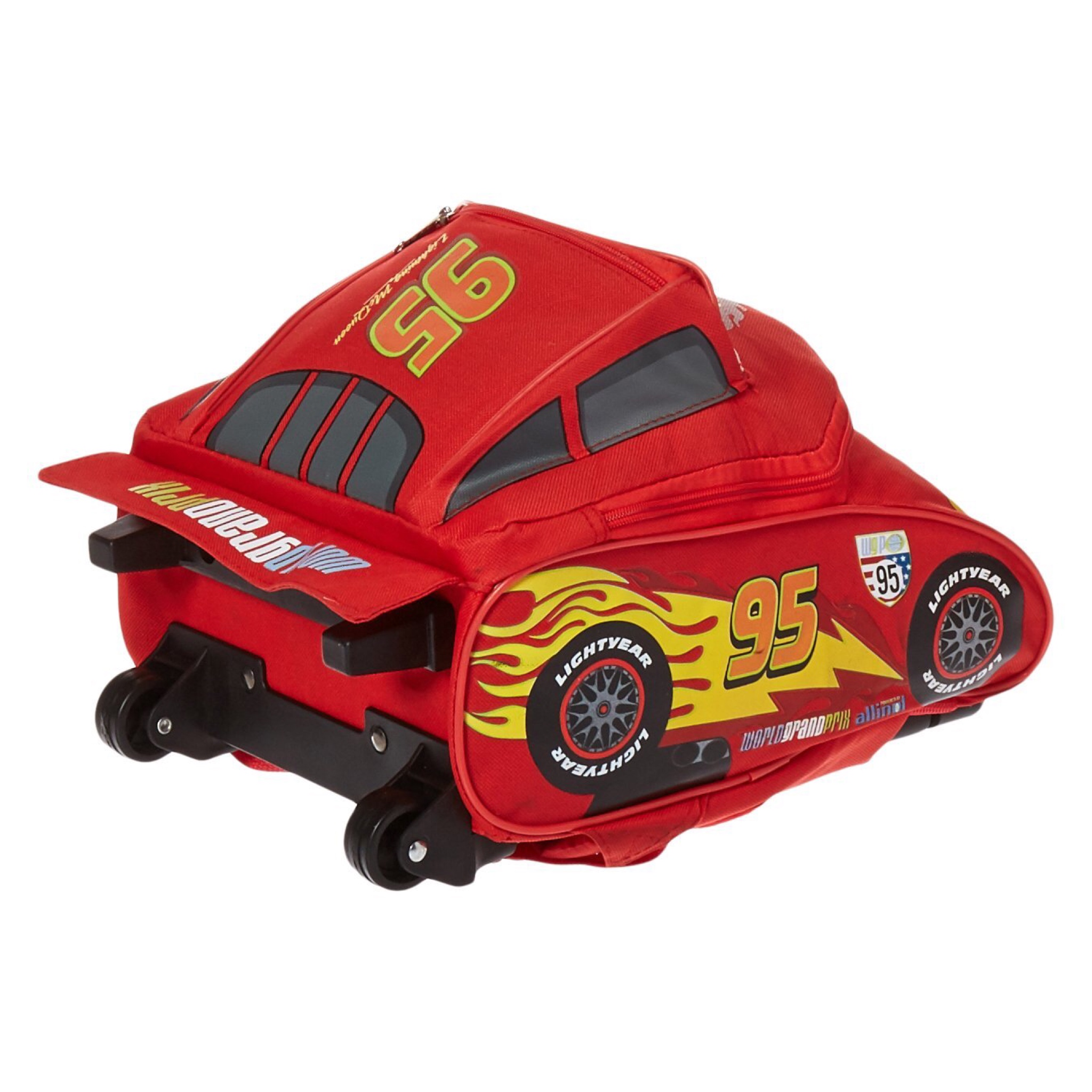 กระเป๋าเป้สะพายหลังพร้อมล้อลาก Ruz Disney Cars Lightning McQueen Toddler Rolling Backpack