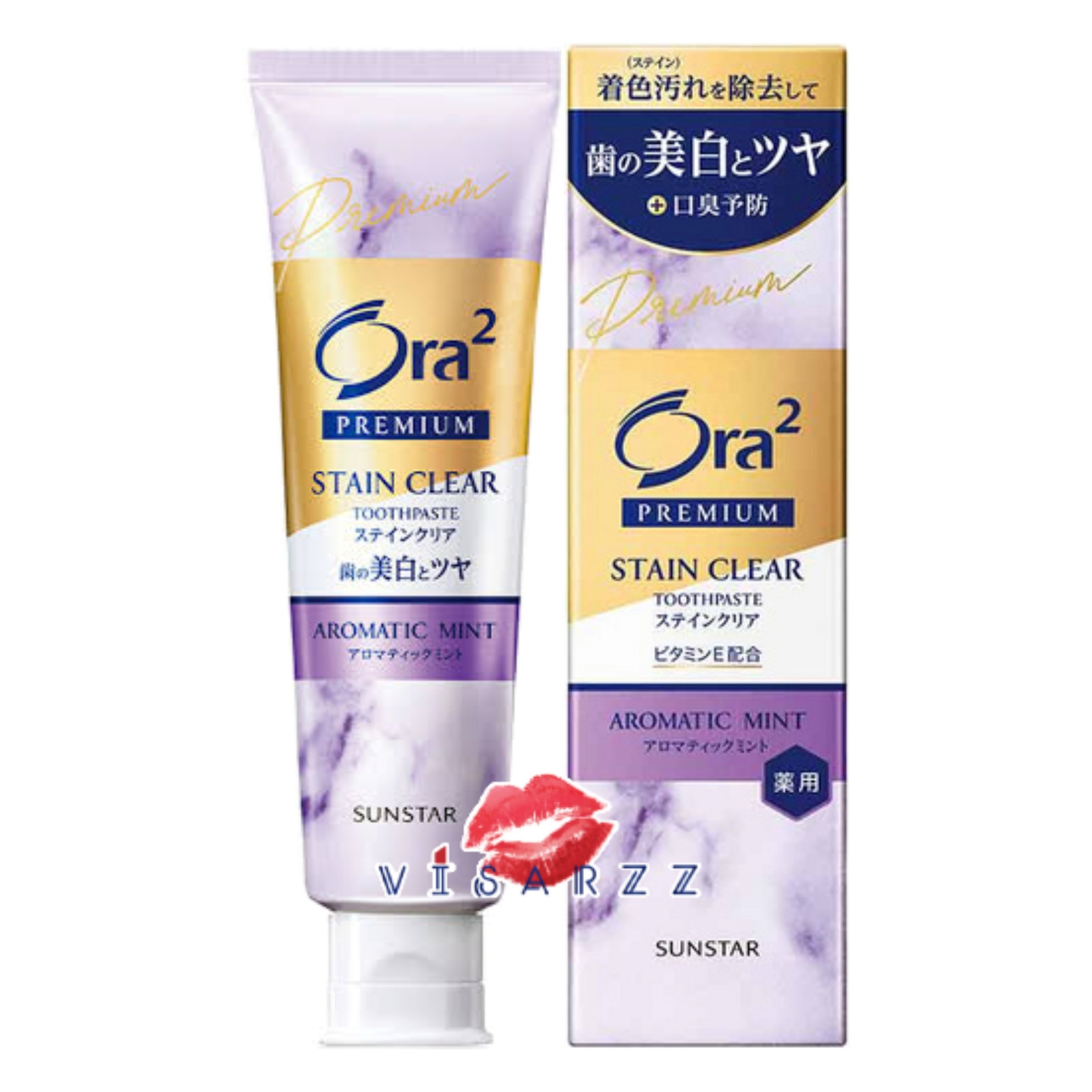 (Aromatic Mint) Sunstar Ora2 Me Premium 100g ยาสีฟันโอราทู สูตรพรีเมี่ยม คอลเล็กชั่น ฟันขาว ขจัดคราบหินปูน