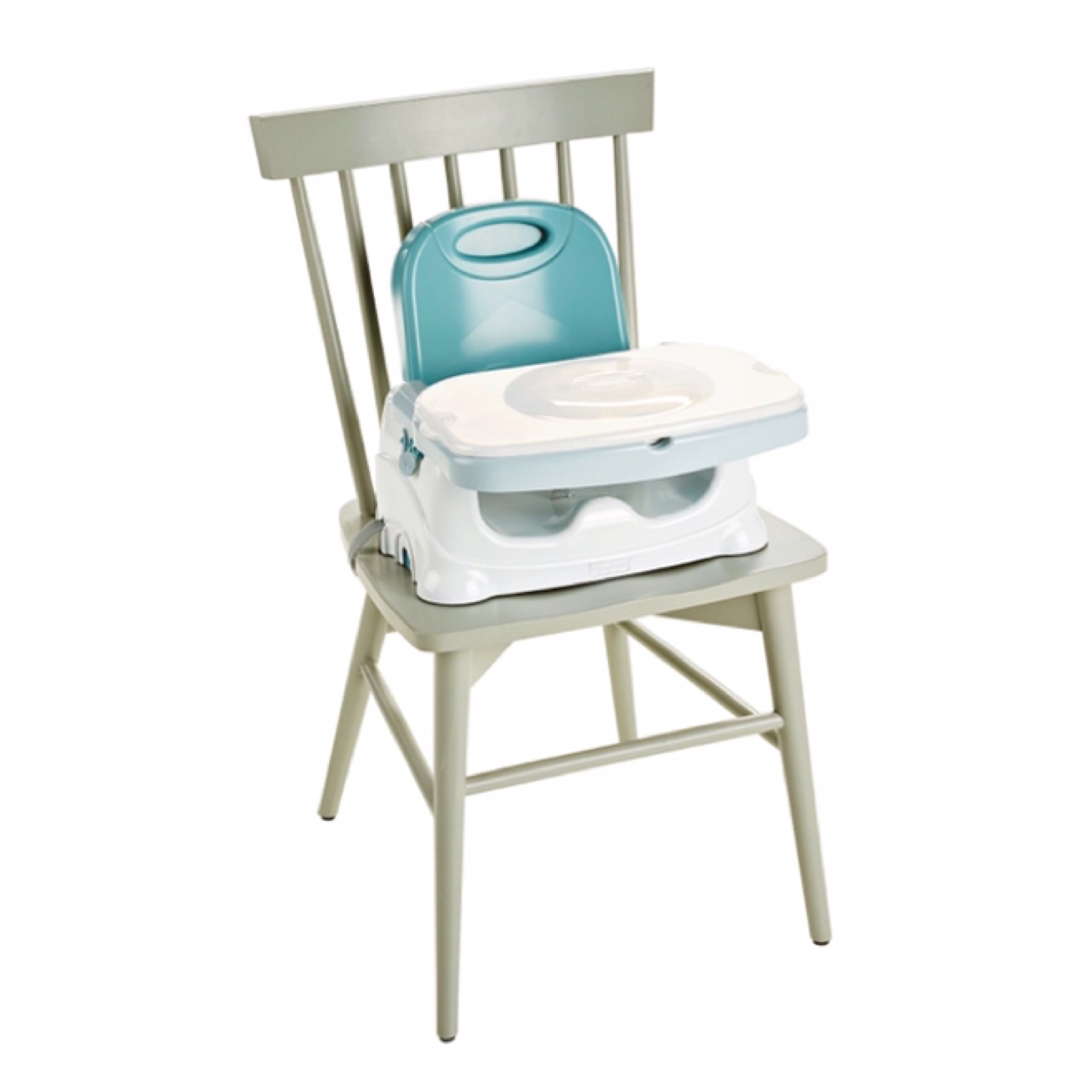 เก้าอี้รับประทานอาหารแบบพกพา Fisher-Price Healthy Care Deluxe Booster Seat (Blue & White)