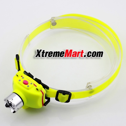ไฟฉายดำน้ำคาดหัว Diving Headlamp ปรับองศาได้ แบตในตัวพร้อมสายชาร์จ USB YUPARD แสงสีขาว 3 โหมด