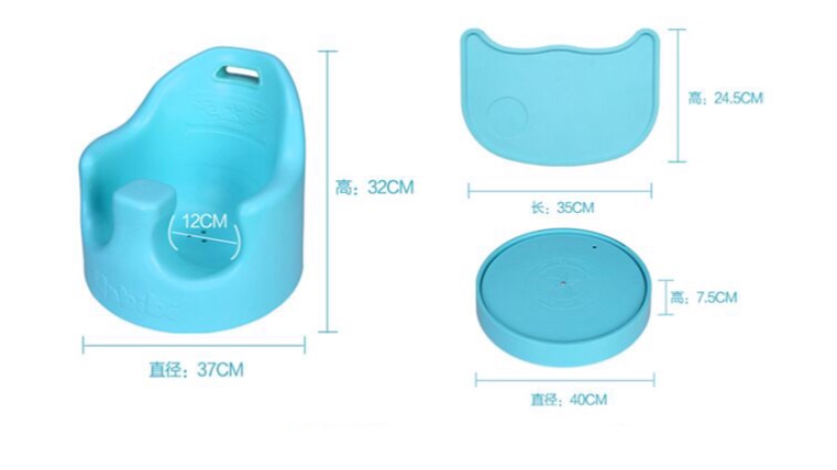 เก้าอี้รับประทานอาหารขนาดใหญ่พิเศษ Anbebe Jumbo Baby Seat & Tray (Green)