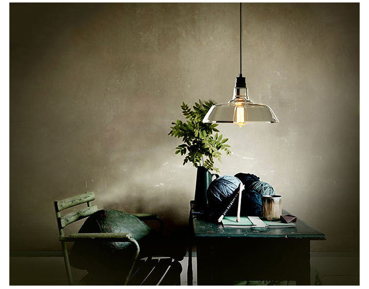 โคมไฟแขวนเพดานแก้ว Loft American [PL039]