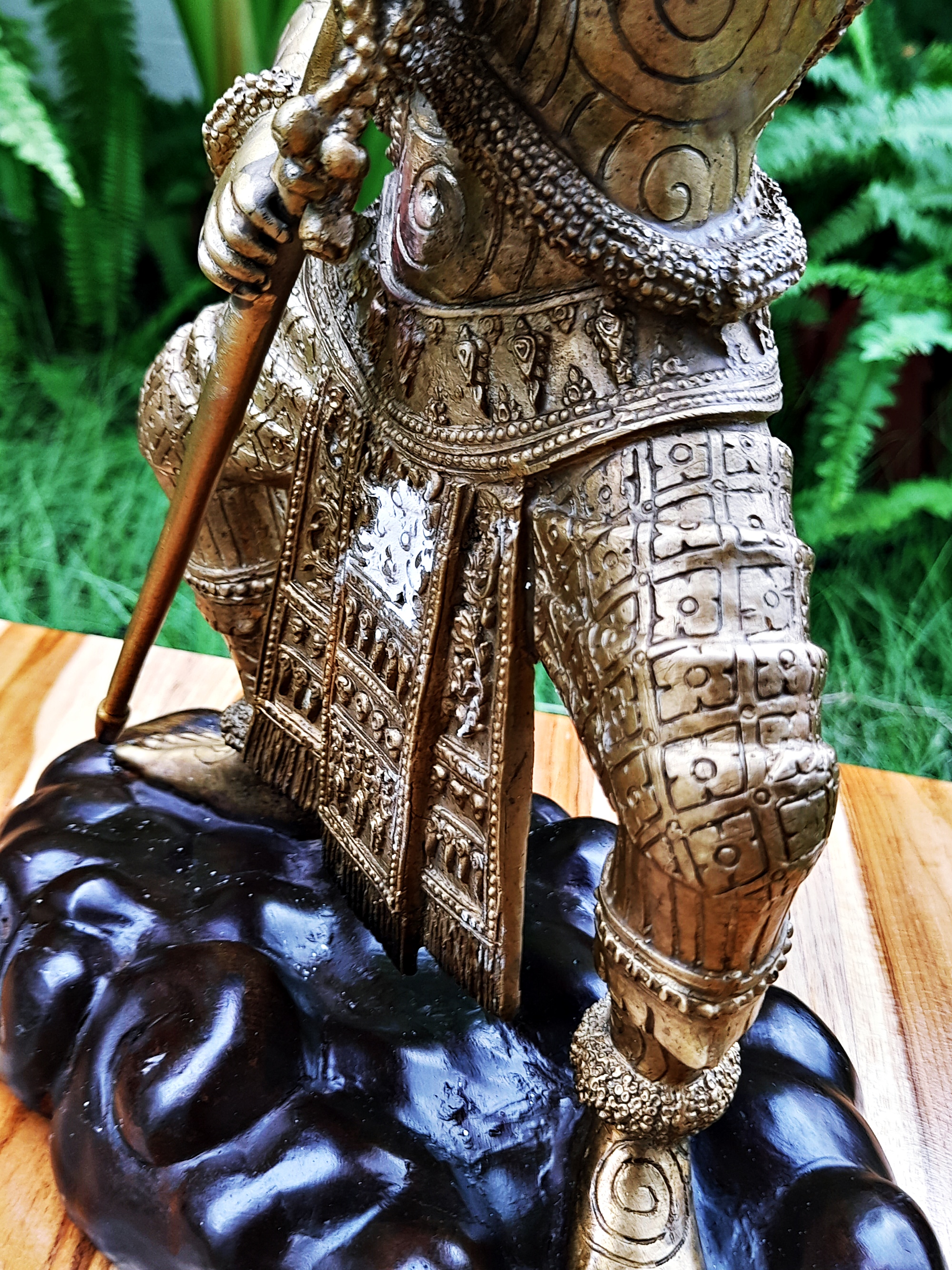 รูปหล่อ พระพิราพ เนื้อโลหะชนวน(ทองเหลืองผสมชนวน) องค์เททอง#นำฤกษ์ (สูง12นิ้ว ฐาน9นิ้ว) ปี2563 #รับประกันแท้