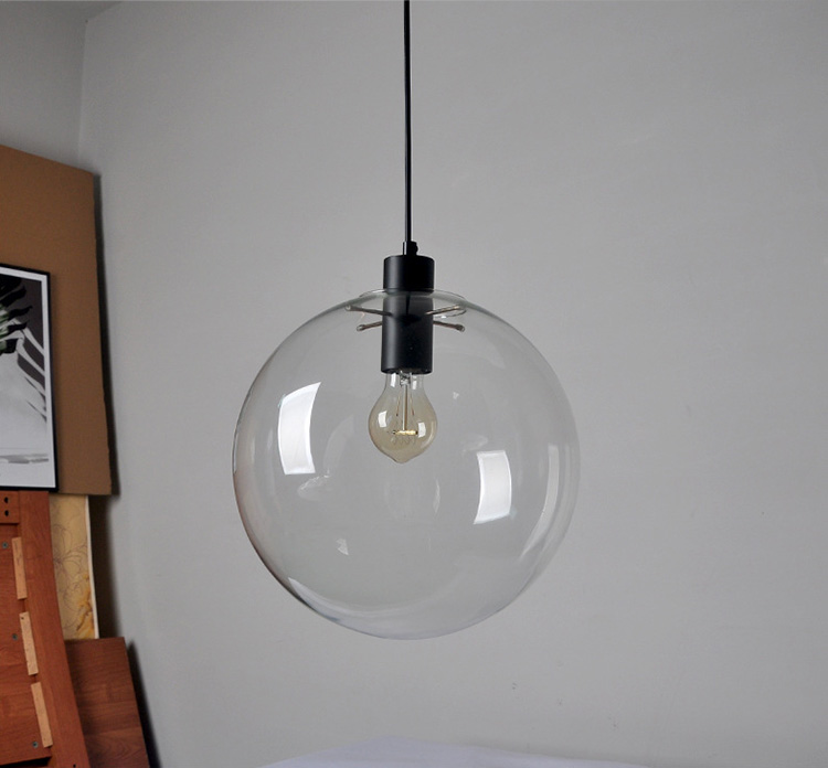 โคมไฟแขวนเพดานแก้วใสทรงกลมหัวเดี่ยว [SD9032]