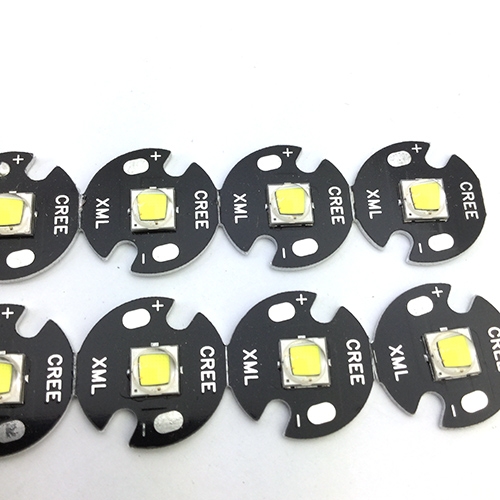 Cree XM-L2 LED Emitter U2 6C 1100LM 6000K White Color (แสงขาว) 10W with 16mm Round Base For Flashlight DIY (หลอดละ)