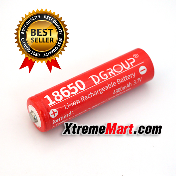 แบตเตอรี่ 18650 ความจุสูง 4800mAh D-Group แท้ Rechargeable 3.7V 18650 Lithium Battery หัวนูน(ก้อนละ)
