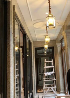 โคมไฟแขวนเพดานกระจกใสทรงกระบอกสไตล์อเมริกัน [GLS-1108]