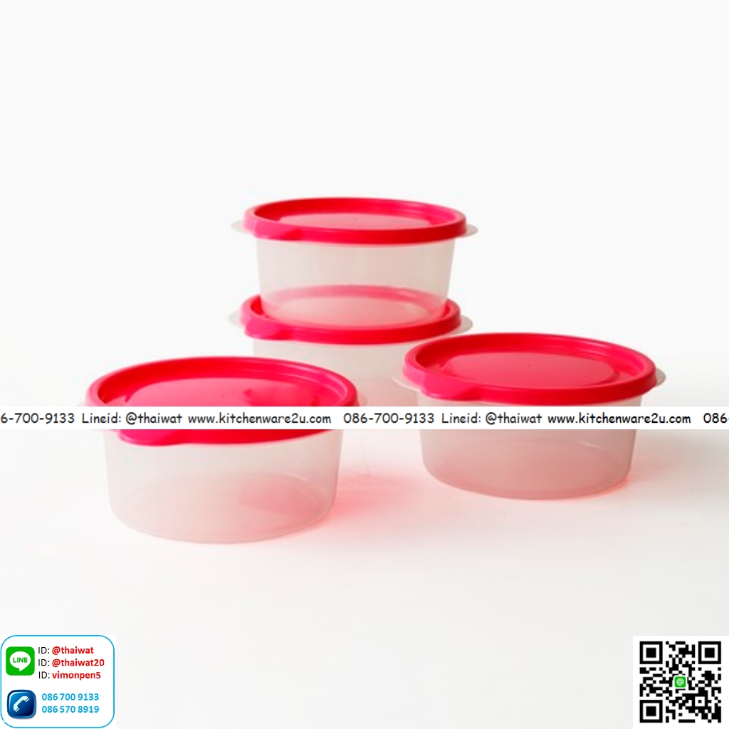 P10911 กล่องอาหาร แพ็ค 4 คละสี (16 x 16 x 6.7 cm.) #6062 No.6062 ราคาขายส่ง 1 โหล :12 ชุด: 55 บ/ชุด