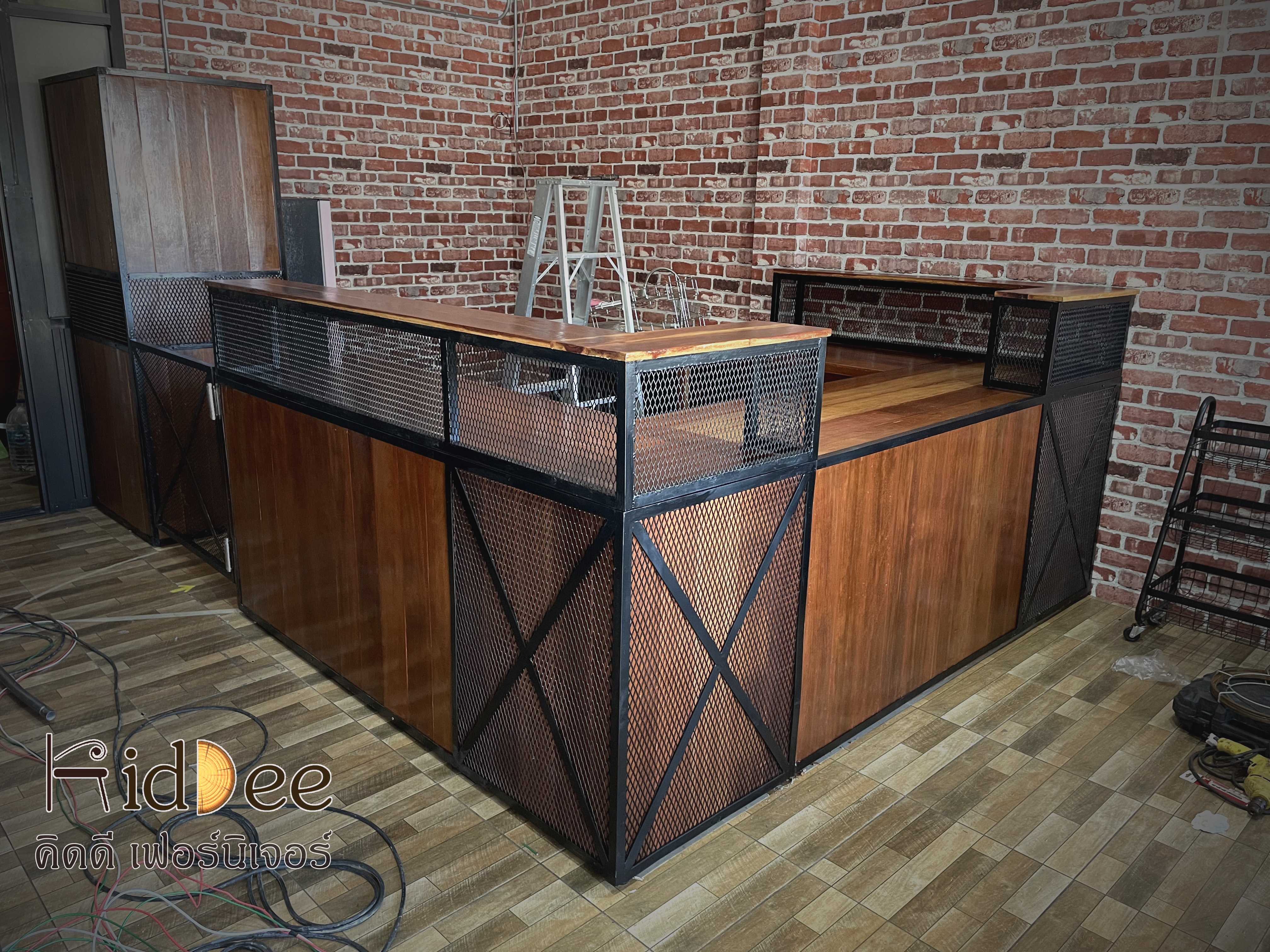 เคาน์เตอร์กาแฟไม้สไตล์loft