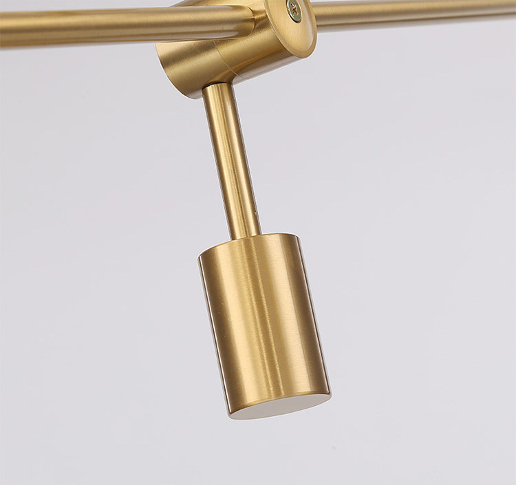 โคมไฟระย้าเหล็กสีทอง 6 ดวง สไตล์ Northern Europe [FD45]