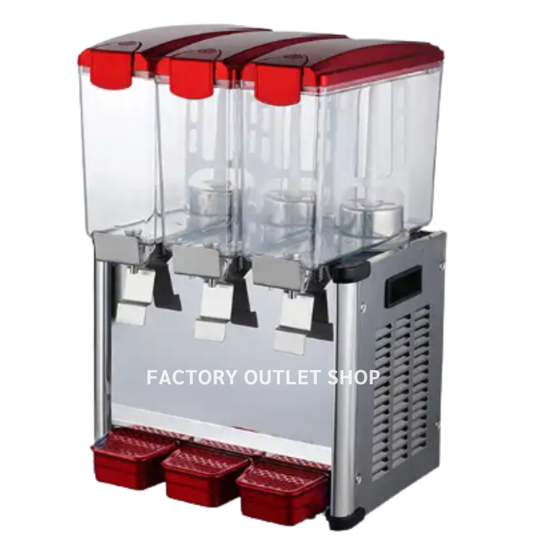 เครื่องจ่ายน้ำหวาน 3โถ (โถละ9ลิตร) เครื่องกดน้ำหวาน มีความเย็น Juice Dispenser