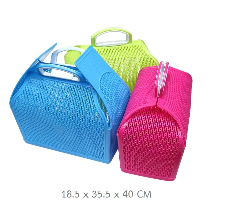 P10010 ตะกร้าใส่น้องหมา น้องแมว (18.5 x 35.5 x 40 CM) ดีไซน์ใหม เกรดเอ ราคาส่งต่อ 1 โหล: 12 ใบ:เฉลี่ย 75 บต่อใบ