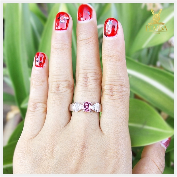 แหวนพิงค์สปิเนลแท้ สีชมพูสวยใส ใส่ได้ทุกโอกาส แหวนพลอยแท้