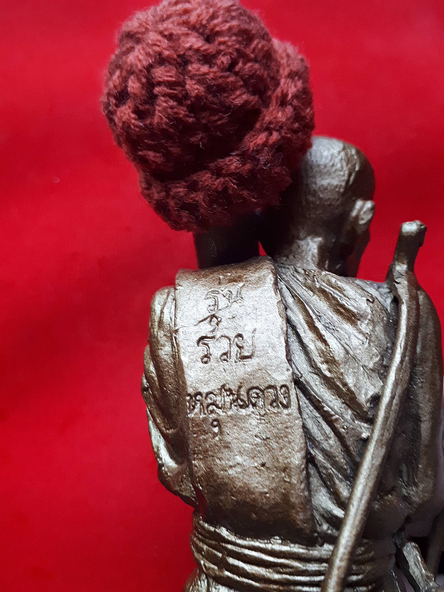 รูปหล่อ หลวงปู่หมุน วัดหนองป่าหล่ม (ออกธุดงค์) สูง6นิ้ว เนื้อโลหะ ปี2561 รวยหมุนดวง