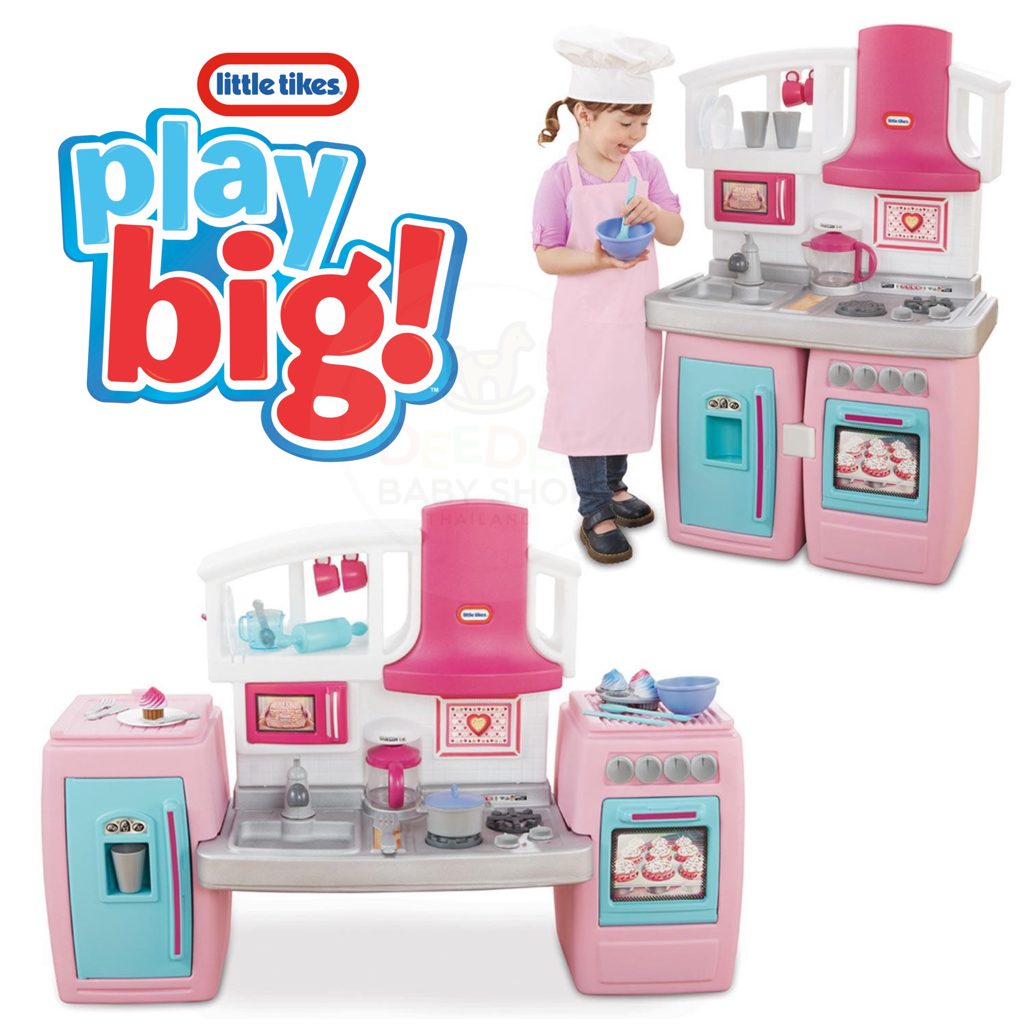 ชุดครัวจำลองปรับรูปแบบได้ Little Tikes Bake 'n Grow Kitchen