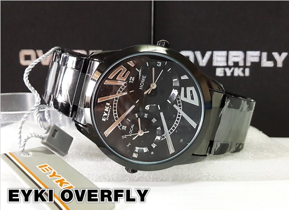 นาฬิกา Overfly eyki ของแท้ 100% รุ่น Overfly สีดำ สายเลสสีดำ สวยสุดๆ