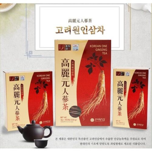 (1 กล่อง 100 ซอง) Korea One Ginseng Tea ชาโสมขาว ชาโสมเกาหลี เครื่องดื่มบำรุงสุขภาพ ดื่มยามเช้า ช่วยให้สดชื่น