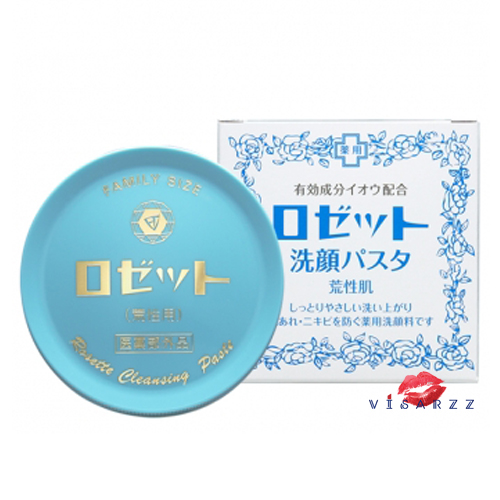 (กล่องฟ้า) Rosette Cleansing Paste Dry Skin 90g ผลิตภัณฑ์ทำความสะอาดผิวเนื้อครีมจากประเทศญี่ปุ่น