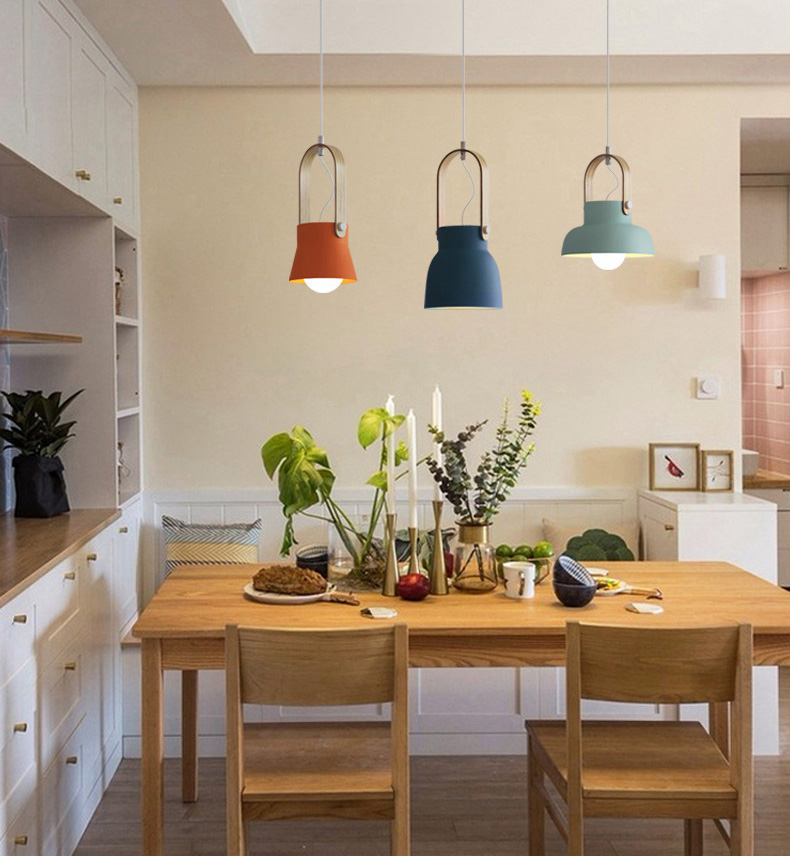 โคมไฟแขวนเพดานหูโคมลายไม้ทรงตัว U สไตล์นอร์ดิก [DY8678]