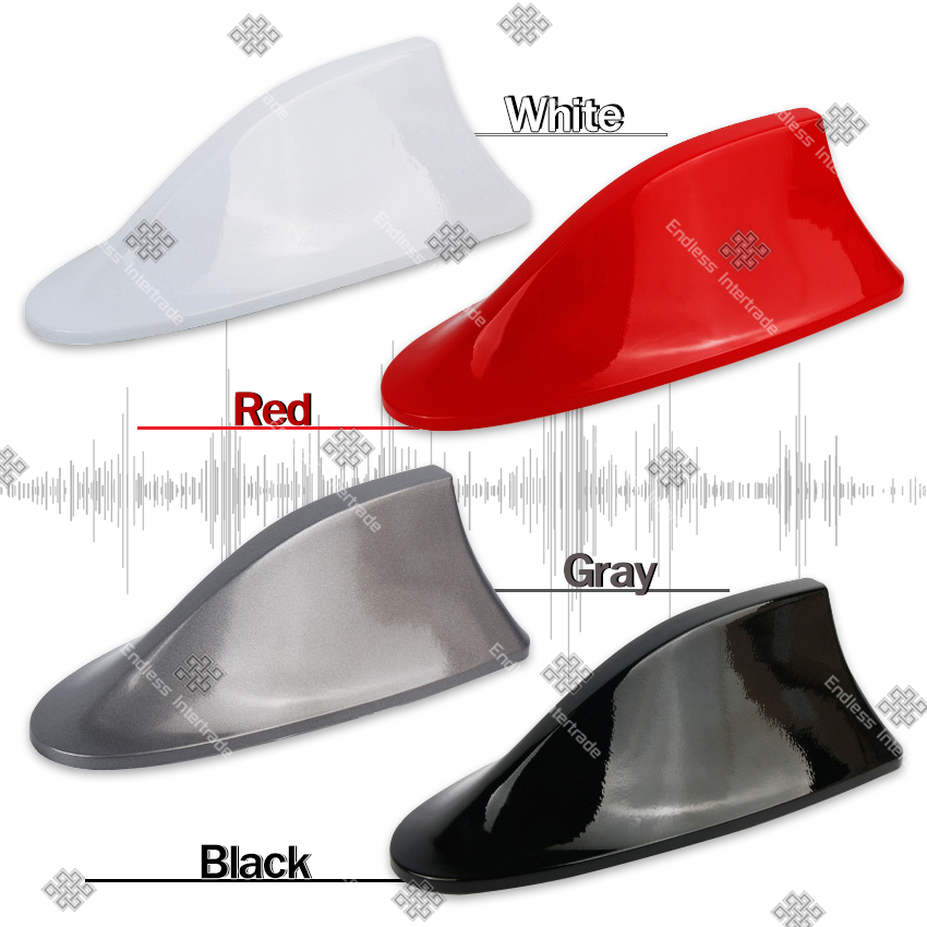 Elit เสาอากาศวิทยุครีบฉลาม มีตัวรับสัญญาณ เพิ่มสัญญาณวิทยุ สำหรับรถยนต์ ใส่ได้ทุกรุ่น ทรงเดียวกับ BMW , Benz รุ่น Car Antenna Fin Red